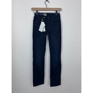 G-Star RAW Midge Mid Rise Straight Jeans W24 L30 Dark Wash NWT